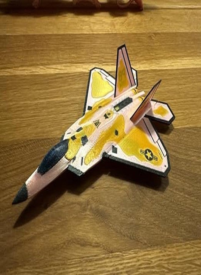 3D CRAFT Aircraft Model, F-22 Raptor Fighter Jet Display Replica, Multicolor Camouflage,Figure Toy - Image 4